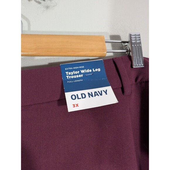 Old Navy Womens Cherry Bark Taylor Wide Leg Pants Sz 3X Workwear Office Business - Picture 6 of 9